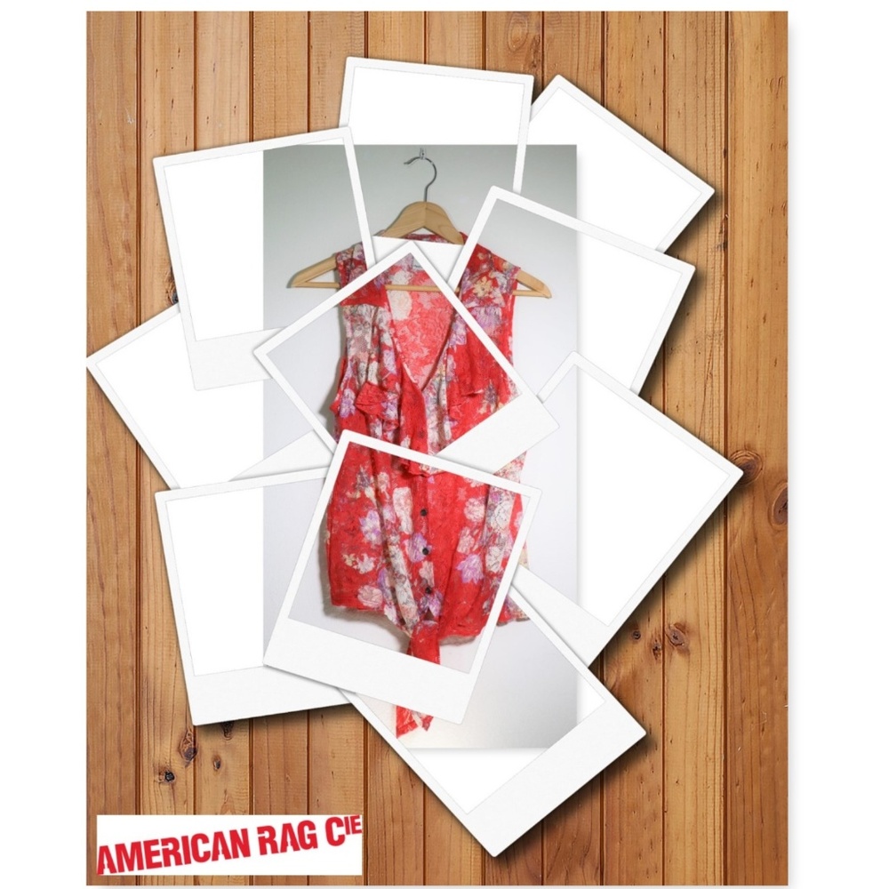 AMERICAN RAG! Button down Floral Lace Front Tie